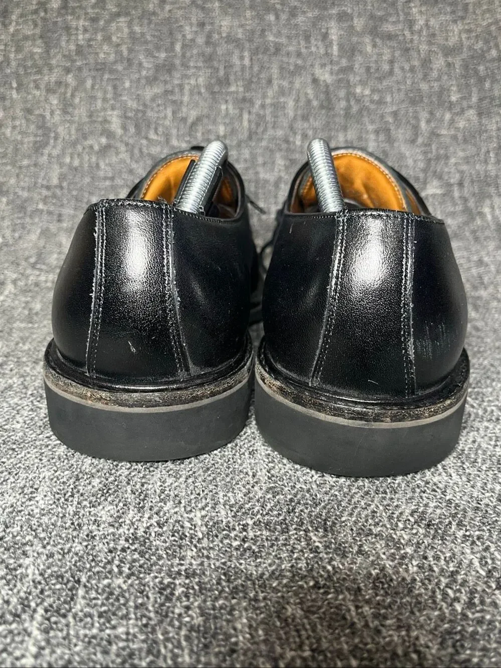 Mephisto Mens Black Leather Cap Toe Oxfords Derby Shoes Size US 9 EUR 8.5